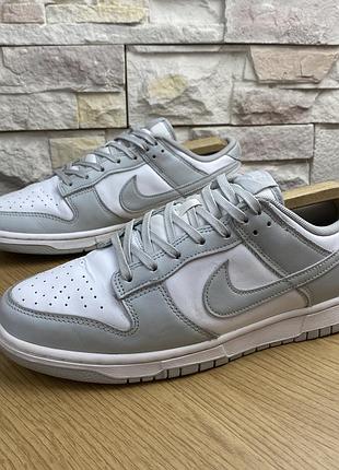 Оригінальні кросівки nike dunk low retro white/grey