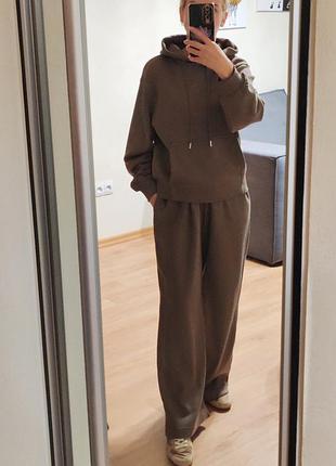 Теплый оверсайз костюм zara размер s