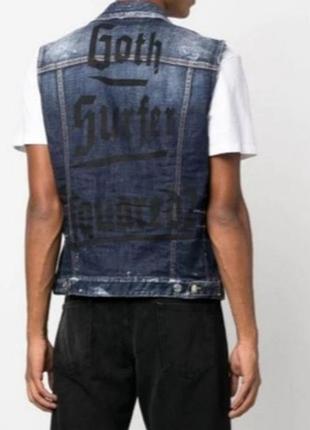Чоловічий джинсовий жилет dsquared2 goth surfer(оригінал)