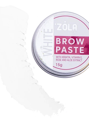 Контурна паста для брів zola brow paste white (біла)