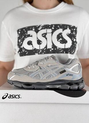 Термо кросівки asics gel-nyc w gtx light grey metallic
