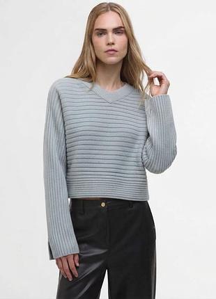 В'язаний укорочений оверсайз светр №484/2