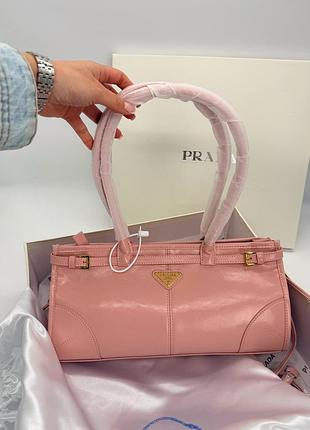 Prada bonnie soft lux pink leather handbag