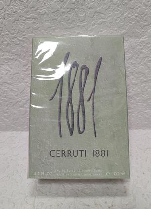 Мужская туалетная вода cerruti 1881 pour homme объемом 100 мл в фирменной оливковой упаковке.