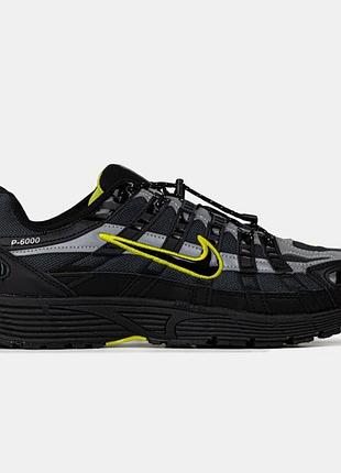 Мужские кроссовки nike p-6000 black white yelllow / smb+ 🔗
