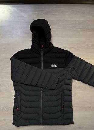 Куртка чоловіча the north face чорно-графітова з капюшоном