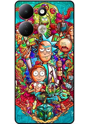 Чехол силиконовый бампер для xiaomi redmi 17 с рисунком rick and morty рик и морти