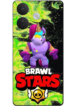 Силіконовий бампер чохол для xiaomi redmi note 17 pro з героєм бравл беррі brawl