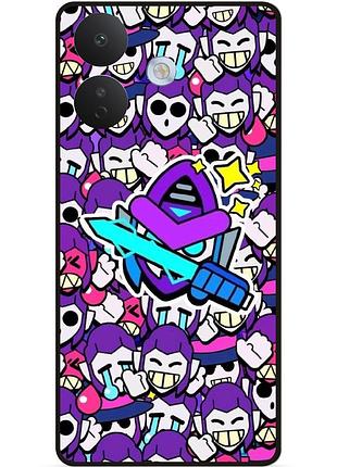 Силіконовий чохол бампер для xiaomi redmi note 17 pro стікери бравл мортис brawl