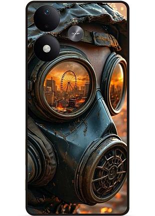 Силиконовый бампер чехол для xiaomi redmi note 17 с рисунком stalker сталкер