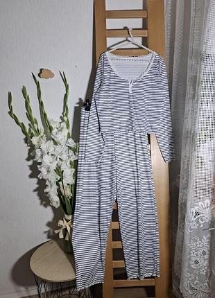 Піжама жіноча в смужку, розмір l/xl