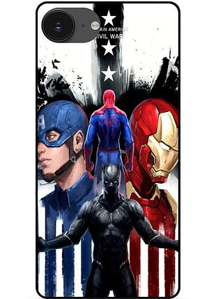 Чохол силіконовий бампер для iphone 16e з малюнком marvel марвел людина-павук