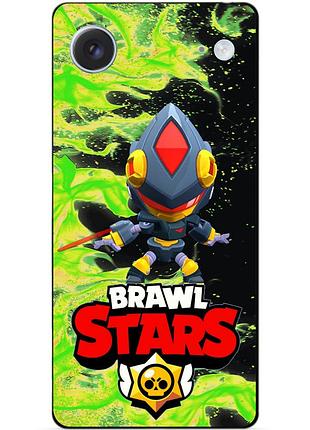 Чехол силиконовый бампер для iphone 17 air с героем бравл леон меха теневой brawl