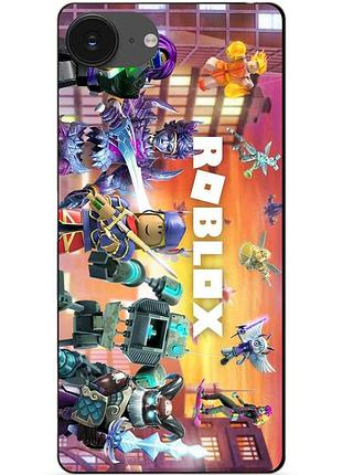 Силиконовый бампер чехол для iphone 17e с картинкой роблокс roblox