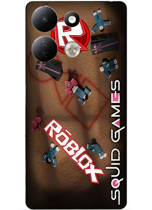 Силіконовий чохол бампер для xiaomi redmi 17 з малюнком roblox гра в кальмара роблокс