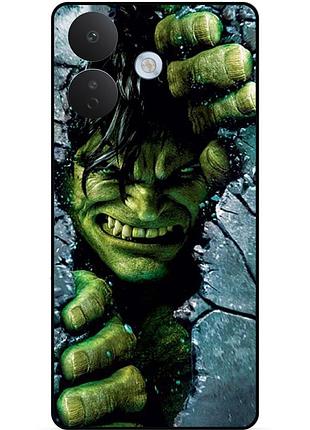 Чехол силиконовый бампер для xiaomi redmi note 17 pro с рисунком халк marvel hulk
