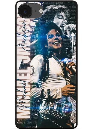 Силиконовый чехол бампер для iphone 17e с рисунком michael jackson майкл джексон