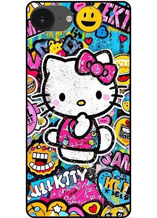 Силиконовый чехол бампер для iphone 17e с рисунком хелло китти hello kitty