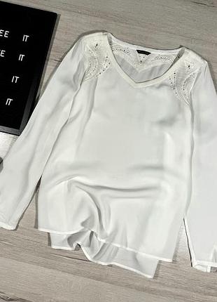 Рубашка с ажурной вставкой massimo dutti