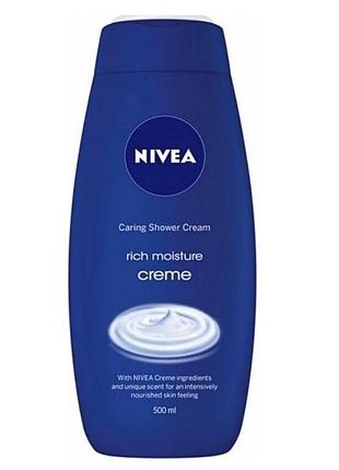 Кремовый гель для душа nivea rich moisture creme 500 мл