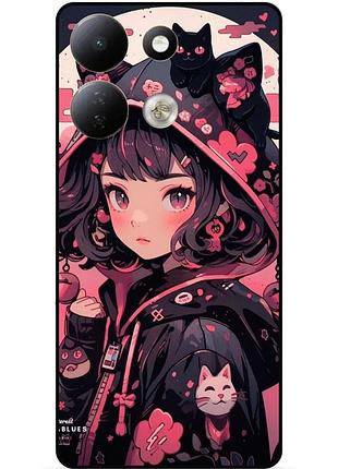 Силіконовий бампер чохол для xiaomi redmi 17 з малюнком котики аніме