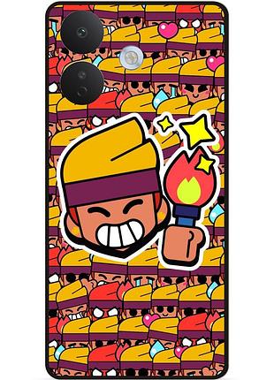 Силіконовий чохол бампер для xiaomi redmi note 17 pro стікери бравл амбер brawl
