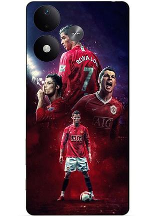 Силиконовый бампер чехол для xiaomi redmi note 17 с рисунком ronaldo mu роналдо