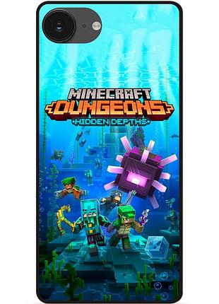 Силіконовий бампер чохол для iphone 16e з малюнком майнкрафт minecraft