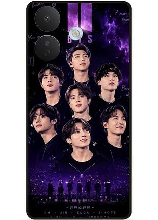 Силіконовий бампер чохол для xiaomi redmi note 17 pro з малюнком bts bangtan boys