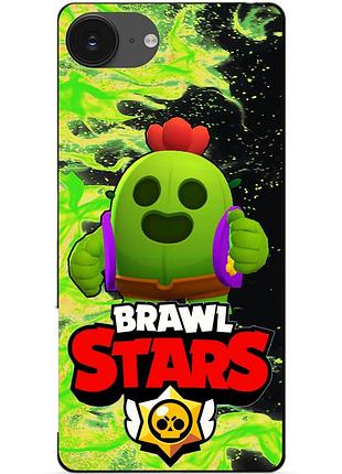 Чехол силиконовый бампер для iphone 17e с героем бравл спайк brawl