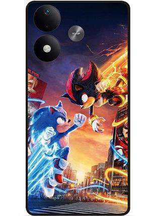 Силіконовий бампер чохол для xiaomi redmi note 17 з малюнком соник sonik