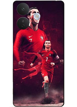 Чехол силиконовый бампер для xiaomi redmi note 17 pro с рисунком ronaldo португалия роналдо