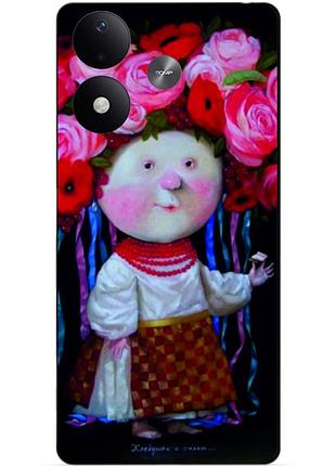 Чехол силиконовый бампер для xiaomi redmi note 17 с рисунком украиночка гапчинская