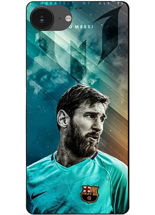 Чехол силиконовый бампер для iphone 16e с рисунком leo messi месси
