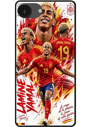 Чехол силиконовый бампер для iphone 17e с рисунком ламин ямаль lamine yamal messi