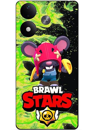 Силіконовий бампер чохол для xiaomi redmi note 17 з героєм бравл мо brawl