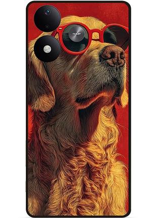 Силиконовый чехол бампер для xiaomi redmi note 17 с рисунком ретривер