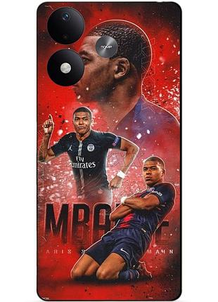 Силиконовый бампер чехол для xiaomi redmi note 17 с рисунком мбаппе psg mbappe