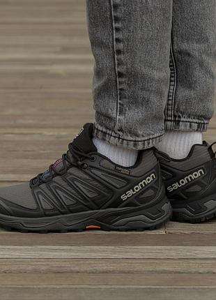 Мужские кроссовки salomon speed cross pro gore-tex thinsulate grey black