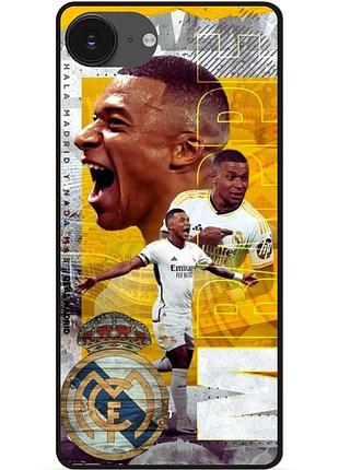 Силіконовий чохол бампер для iphone 16e з картинкою mbappe мбаппе real