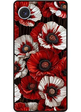 Силіконовий чохол бампер для iphone 17 air з малюнком квіти маки