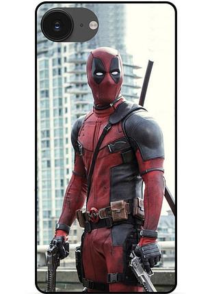 Чехол силиконовый бампер для iphone 17e с рисунком deadpool дэдпул