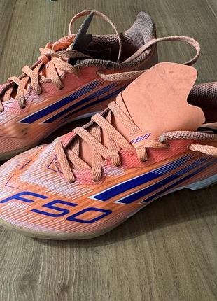 Футзалки чоловічі adidas f50 помаранчеві