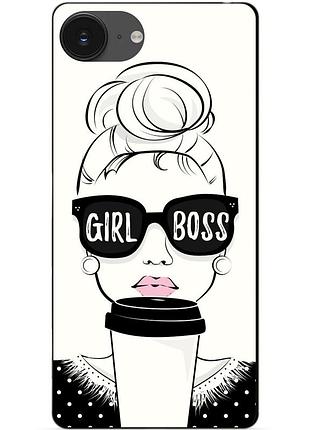 Чохол силіконовий бампер для iphone 16e з малюнком girl boss