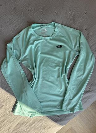 Спортивний лонг (лонгслів) від the north face у мʼятному кольорі