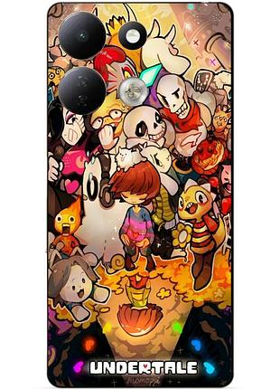 Силиконовый бампер чехол для xiaomi redmi 17 с рисунком андертейл undertale