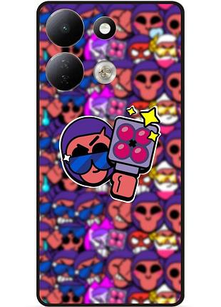 Силіконовий чохол бампер для xiaomi redmi 17 стікери бравл брок brawl