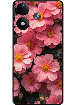 Силиконовый чехол бампер для xiaomi redmi note 17 с рисунком цветы маргаритки