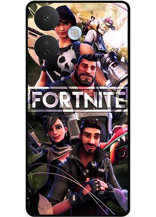 Силиконовый чехол бампер для xiaomi redmi note 17 pro с картинкой фортнайт fortnite