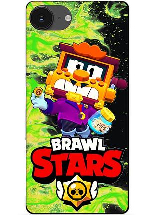 Чехол силиконовый бампер для iphone 16e с героем бравл грифф brawl